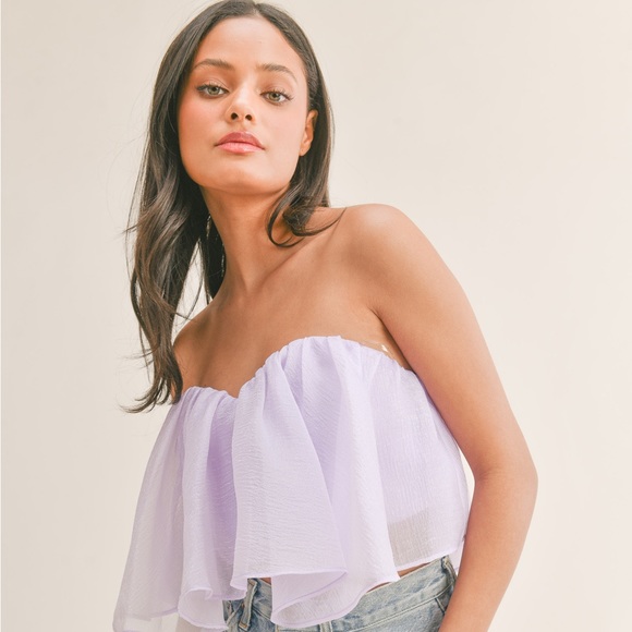 *BLACK FRIDAY SALE* Sweet Dreams Are Made Of These Strapless Bandeau Tulle Top - Picture 7 of 12